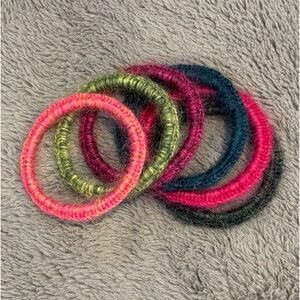 Anthropologie Multicolor Wool Bracelets